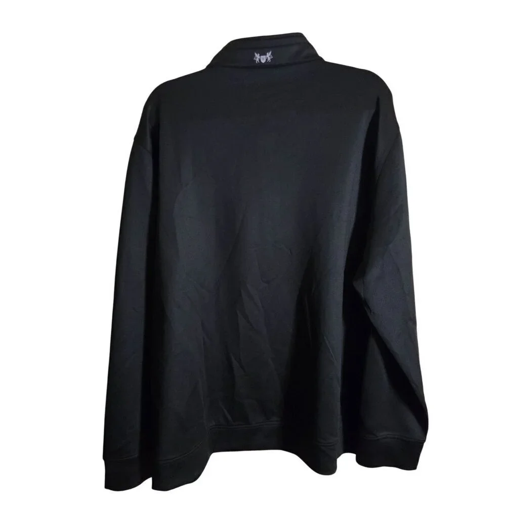 Hickey Freeman Comfort Stretch 1/4 Zip Pullover Black Quality Comfort Size XXL